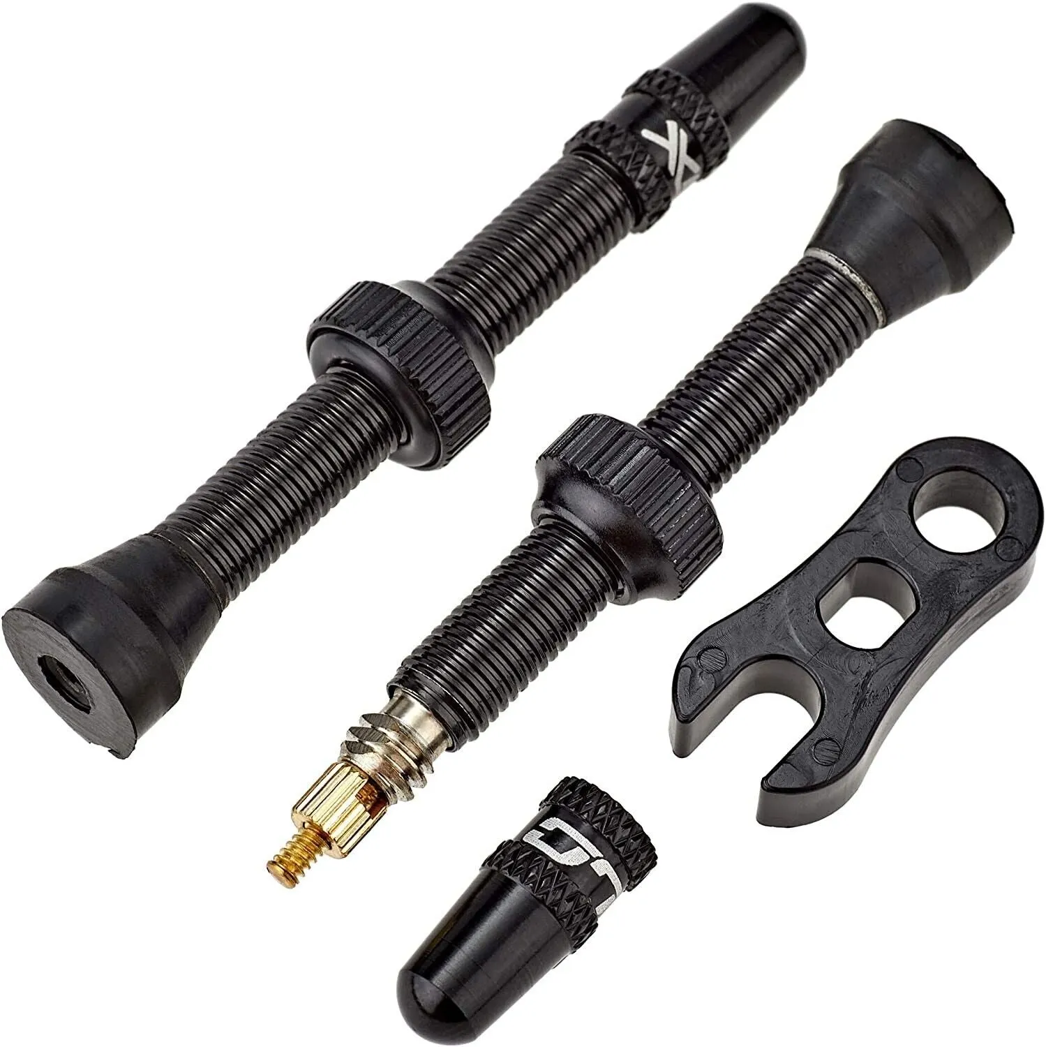XLC PU-X09 Tubeless Valve Set - 45mm - Black